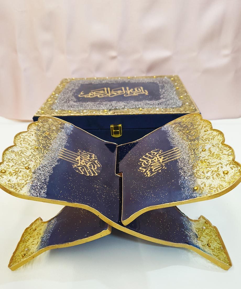 Elegant Resin Art Quran Box Set for Brides - Image 4