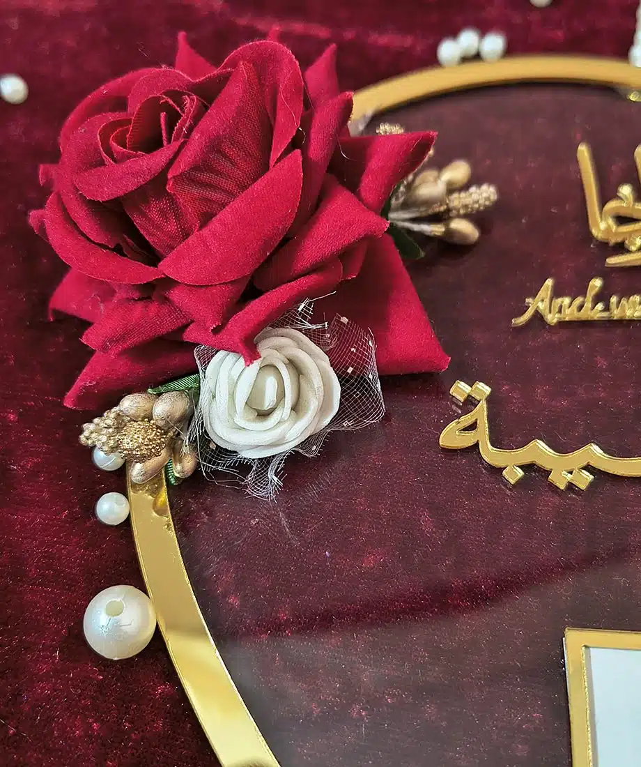 Nikah thumb print board heart shape - 2