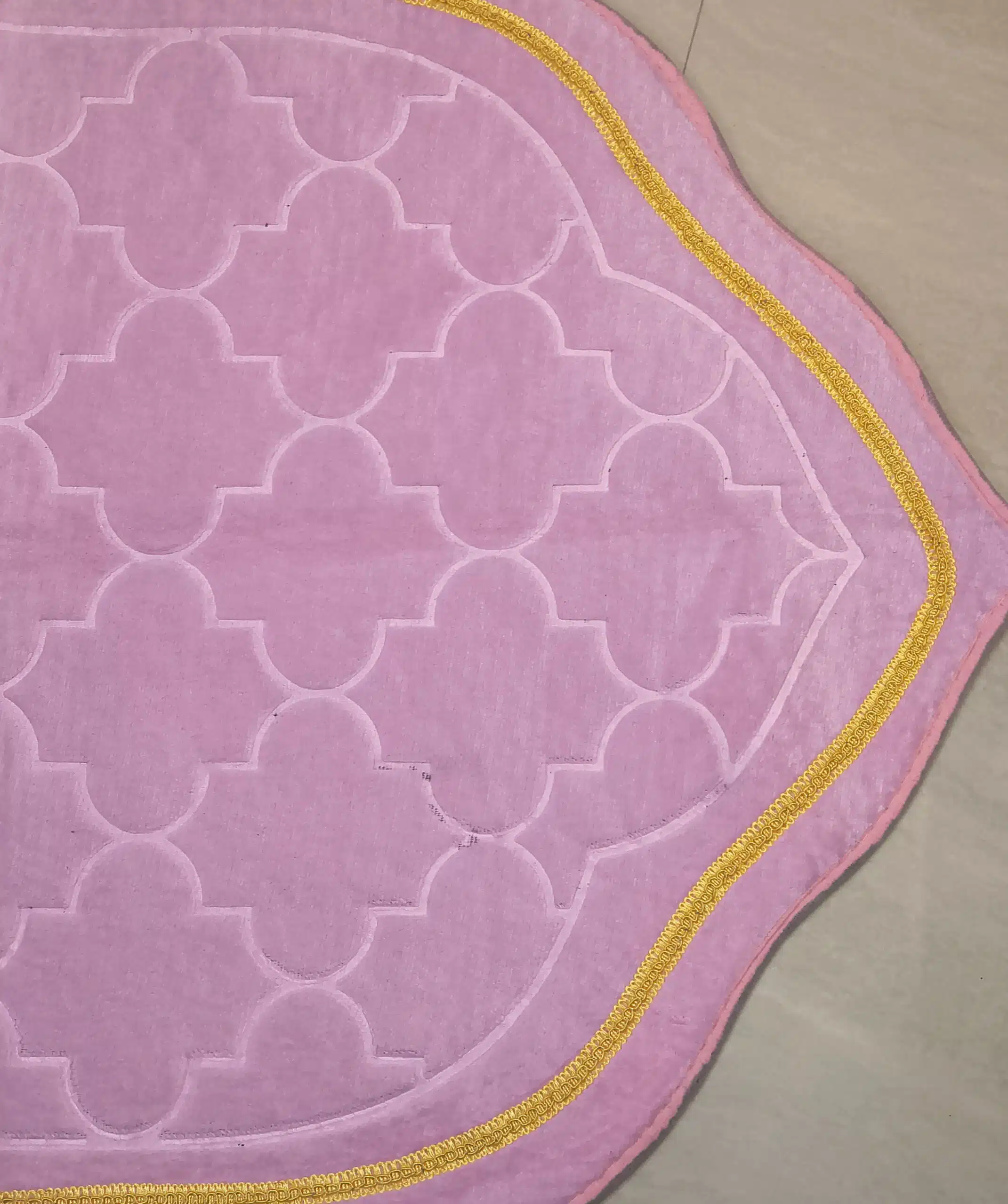 Premium Velvet Prayer Mat - Janamaz (Pink) - 2