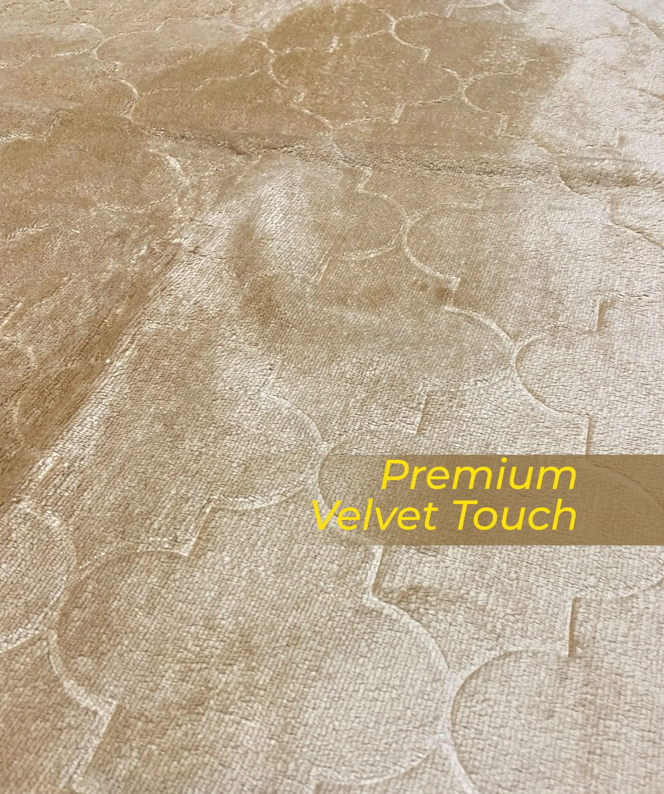 Premium Velvet Prayer Mat - Janamaz (Cream) - Image 2